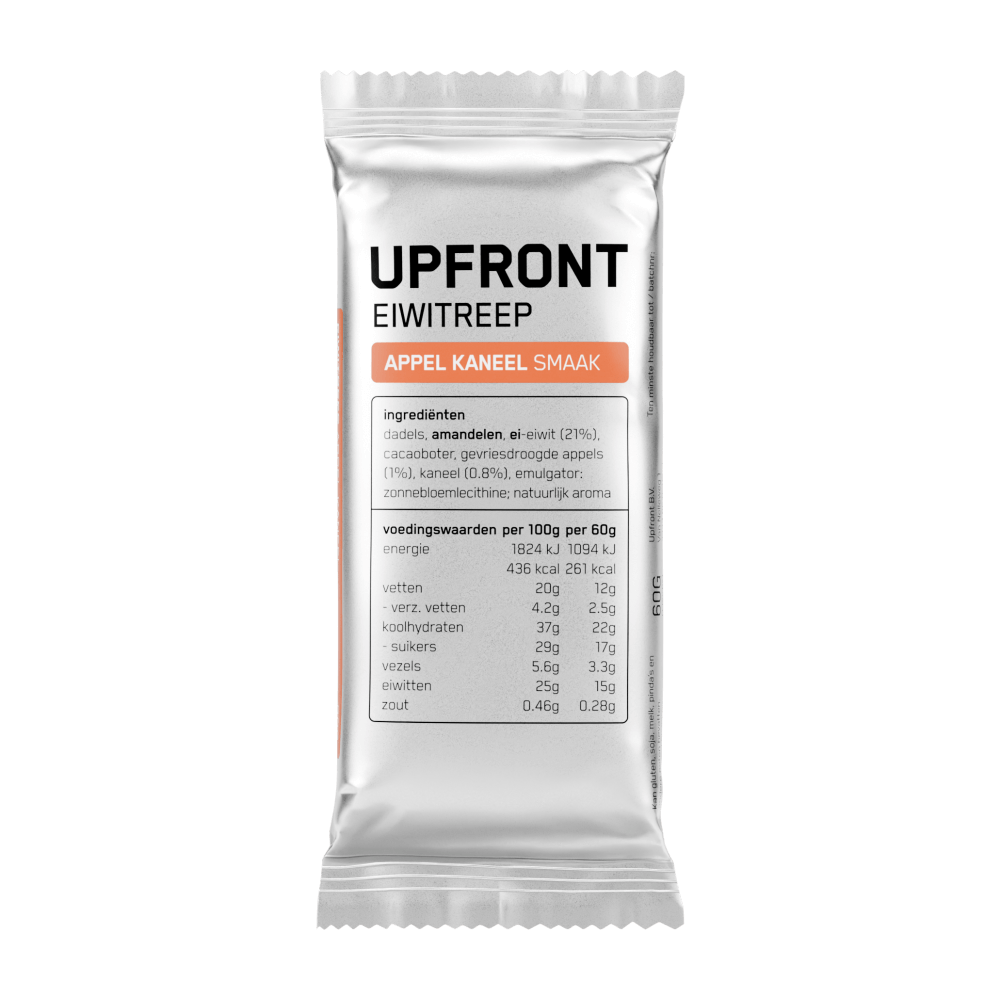 Upfront Eiwitreep Appel Kaneel 12st